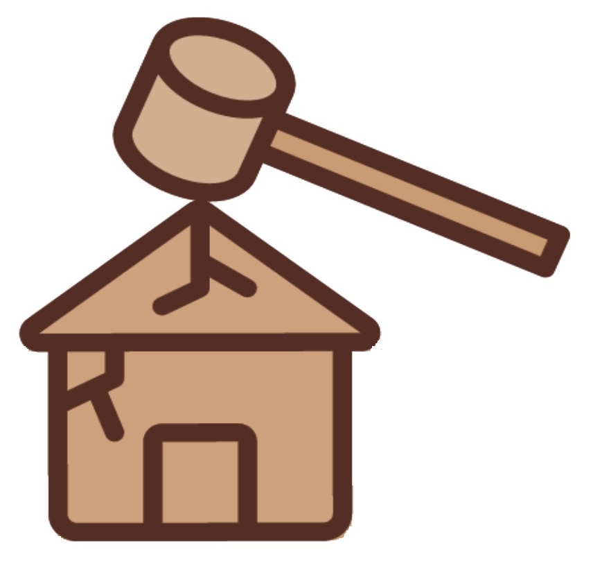 建物解体イメージイラスト 建物を解体するイラスト