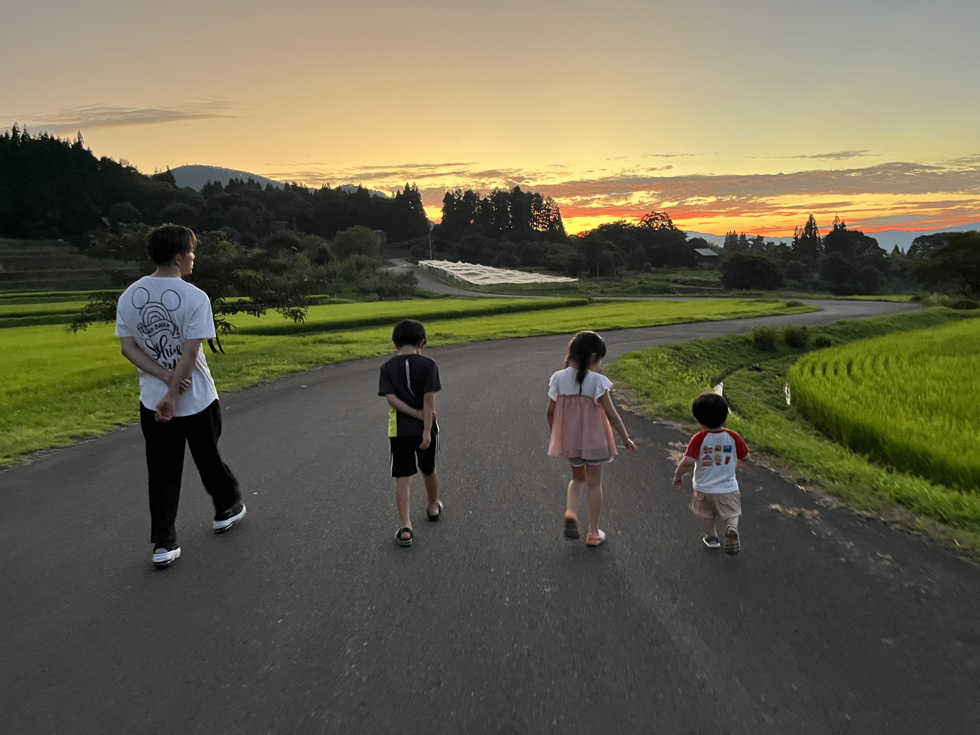 入賞作品の夕方さんぽ