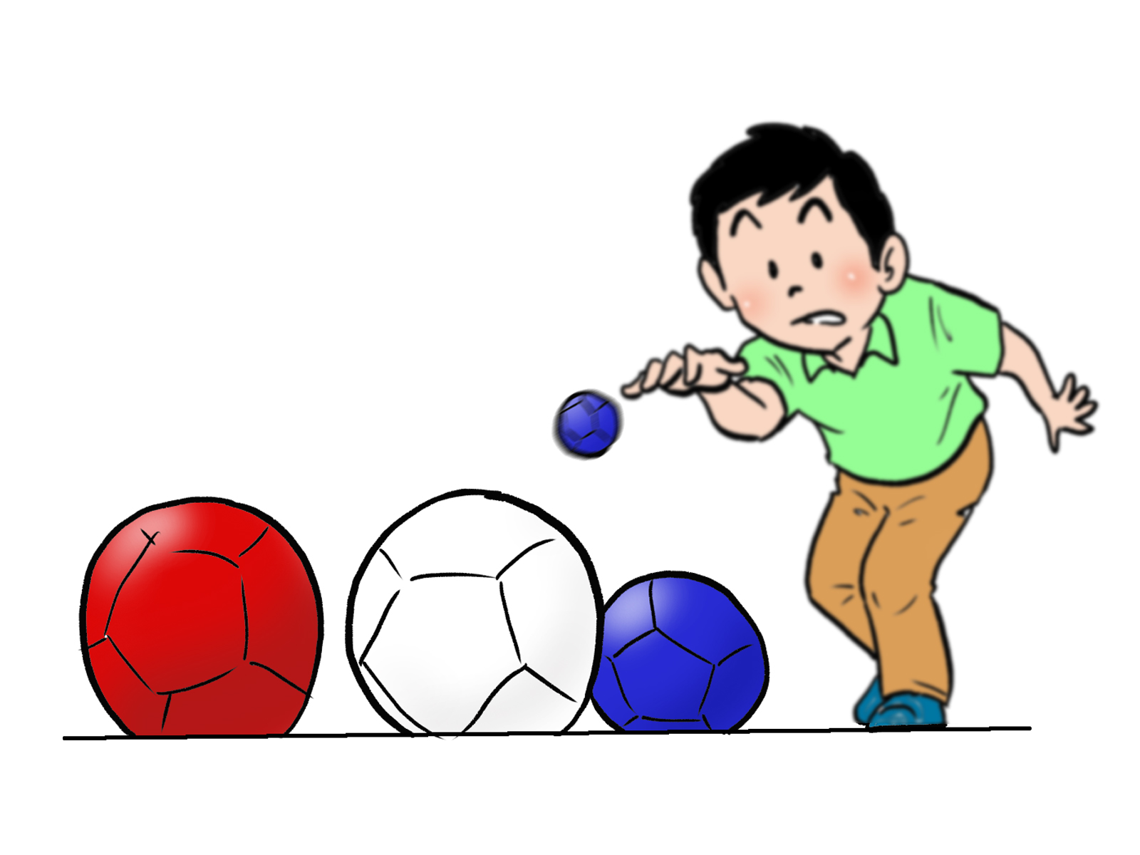 ボッチャイラスト ボッチャをするイラスト