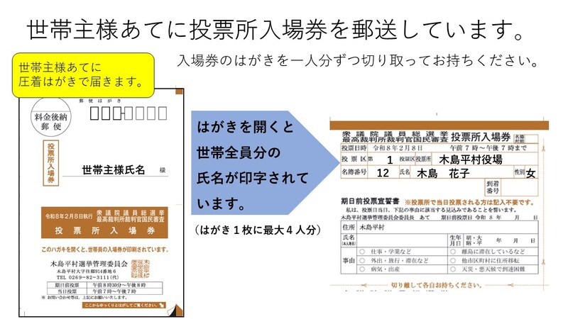 第51回衆院選投票所入場券